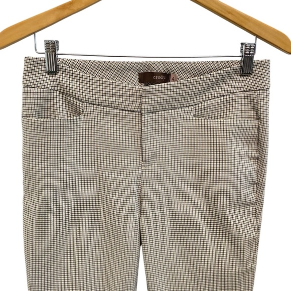 Crosby Mid Rise Plaid Ankle Length Skinny Leg Trouser Pants - Picture 4 of 12